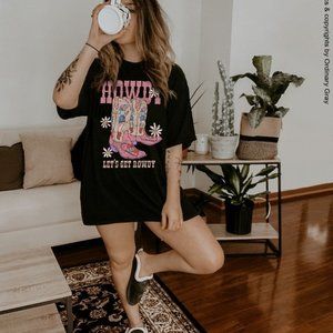 Howdy t shirt Western Graphic Tee oversize graphic tee cute western shirts boho